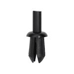 6.3mmx11mm Black Nylon Push-Type Retainer, 10mm Head
