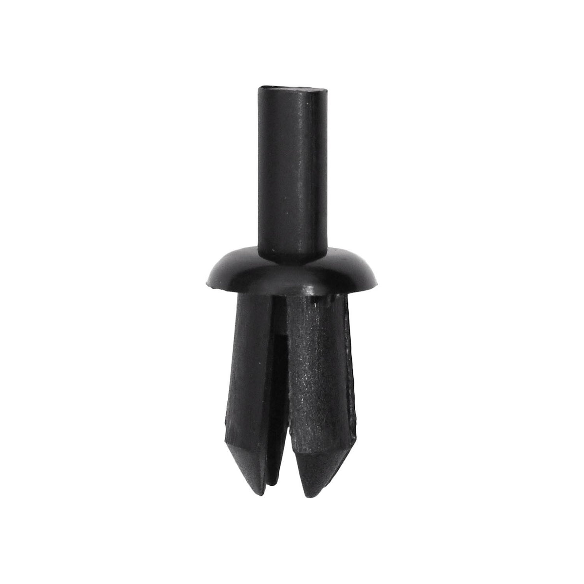6.3mmx11mm Black Nylon Push-Type Retainer, 10mm Head