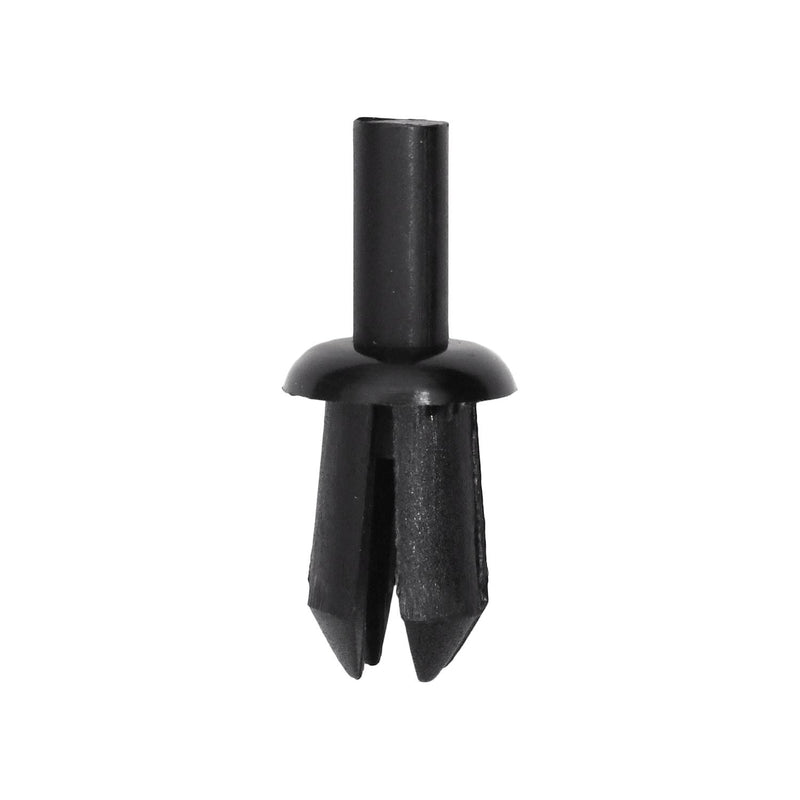 6.3mmx11mm Black Nylon Push-Type Retainer, 10mm Head
