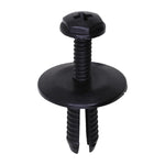 6.3mmx16mm Black Nylon Push-Type Retainer, 20mm Head
