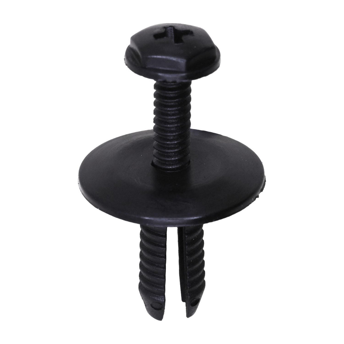 6.3mmx16mm Black Nylon Push-Type Retainer, 20mm Head