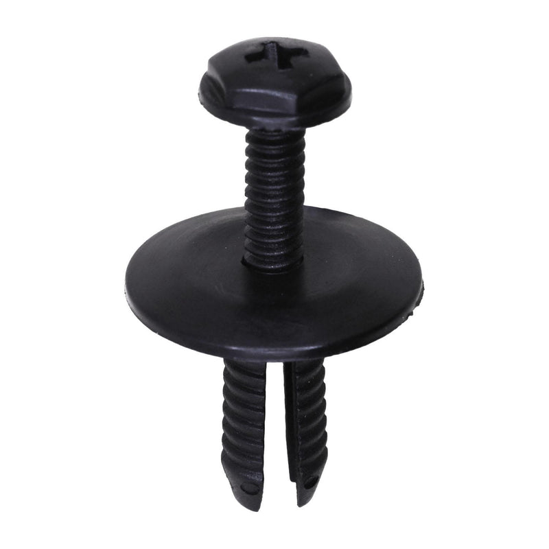 6.3mmx16mm Black Nylon Push-Type Retainer, 20mm Head