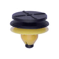 8mmx9mm Black & Yellow Nylon Molding Retainer Exterior Clip,, 17mm Head