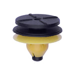 8mmx9mm Black & Yellow Nylon Molding Retainer Exterior Clip,, 17mm Head