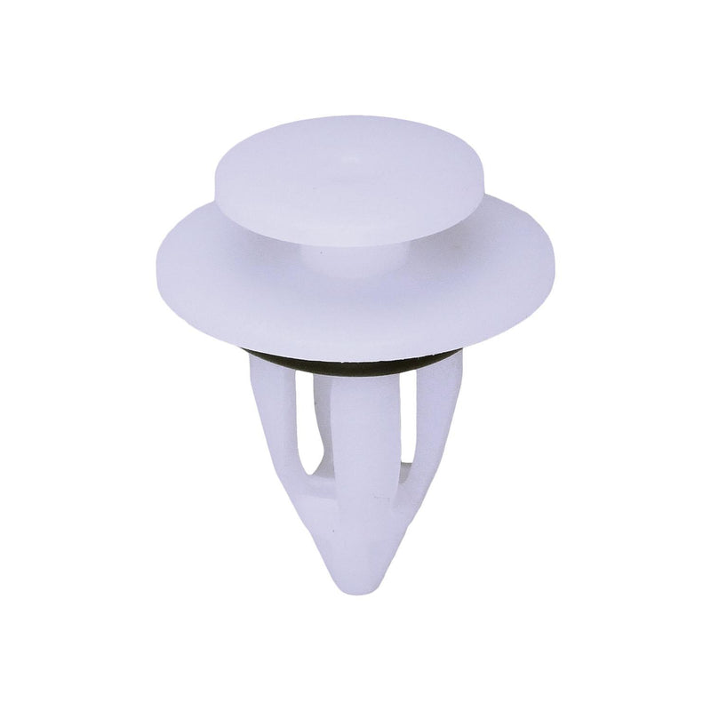 9.5mmx16mm White Nylon Retainer with Sealer Mini-Cooper, 18mm Head