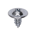 #10x3/8" Phillips Truss Head Round Washer Tapping Screw, Type A/AB, 31/64" Washer, Zinc
