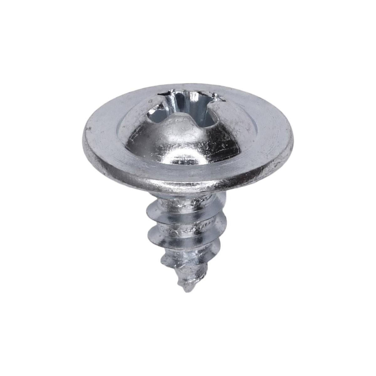 #10x3/8" Phillips Truss Head Round Washer Tapping Screw, Type A/AB, 31/64" Washer, Zinc