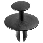 6.3mmx14mm Black Nylon Push-Type Peugeot/Citroen Retainer, Head Hole, 22mm Head