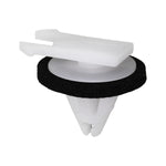 8mm White Nylon Molding Clip with Sealer, 15mm Head
