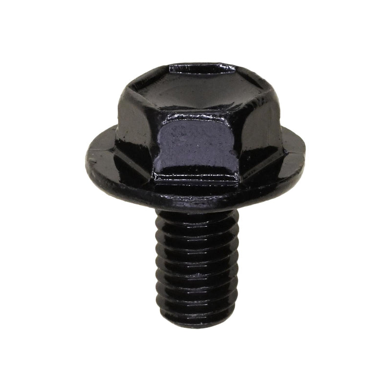 M6-1.0x11mm Hex Head Flange Bolt, 15.5mm Washer, Black E-Coat