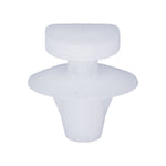 10mm White Nylon Molding Clip, 13mmx13mm Top Head Size