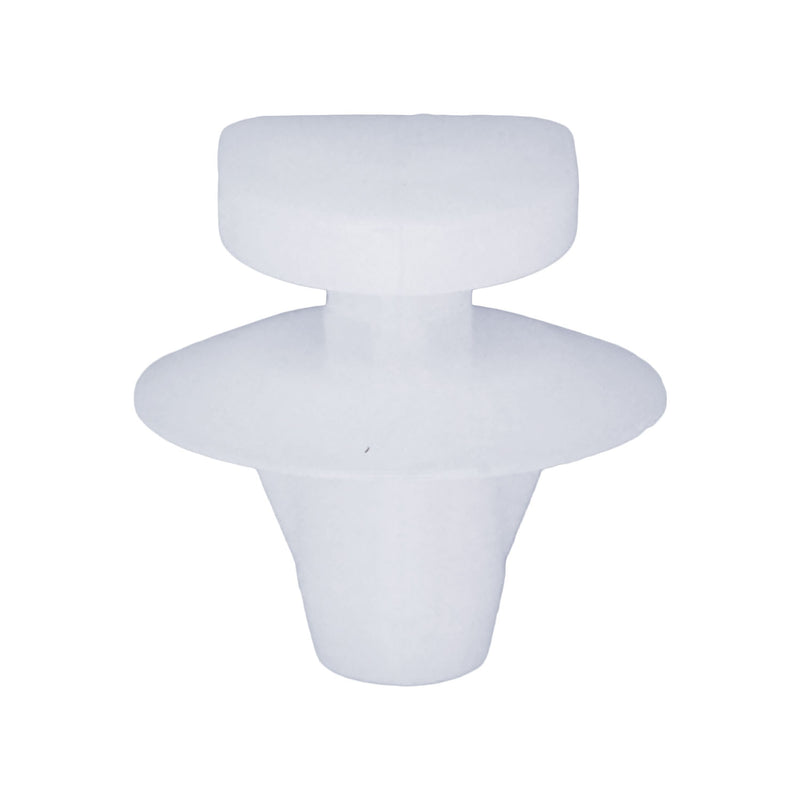 10mm White Nylon Molding Clip, 13mmx13mm Top Head Size