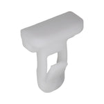24mm White Nylon Molding Clip, 10mmx20mm Head