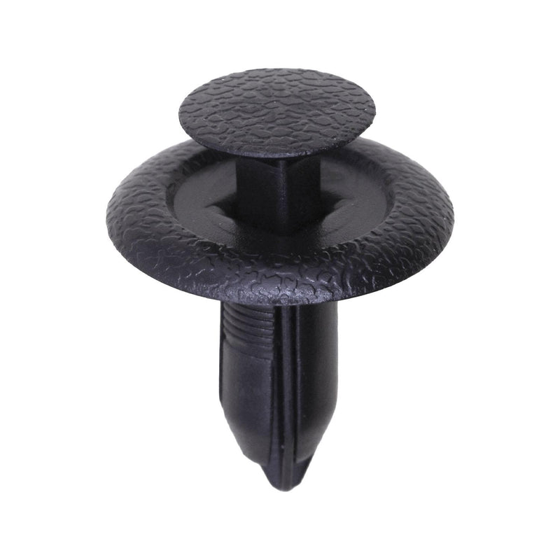 6mmx14mm Black Nylon Push-Type Retainer, 18mm Head