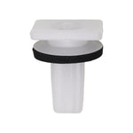 M4.8 White Nylon Screw Grommet with Sealer, 18mm Head