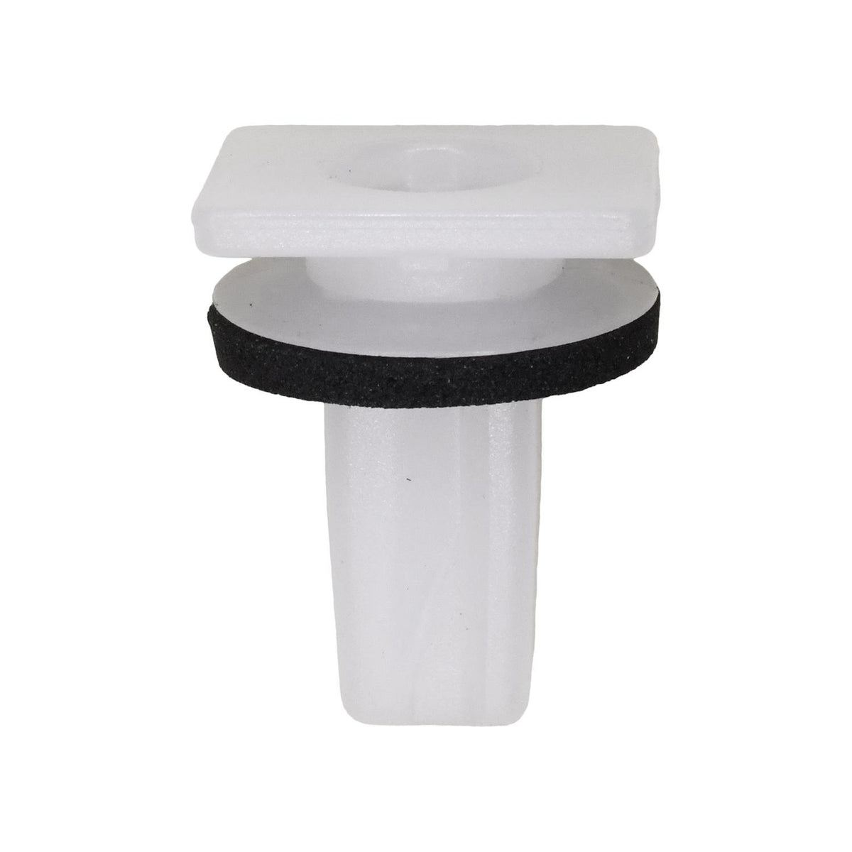 M4.8 White Nylon Screw Grommet with Sealer, 18mm Head