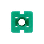 M3.5x8mm Green Nylon Molding Nut Retainer, 13mmx13mm Head