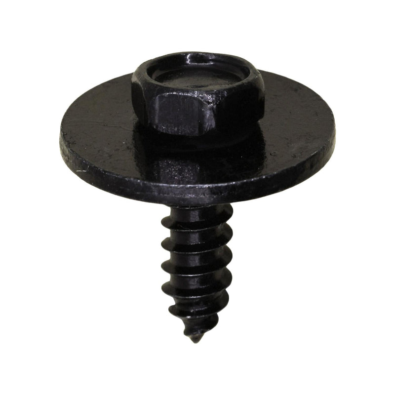 M4.8-1.61x16mm Hex Head SEMS Tapping Screw, 18mm Washer, Black