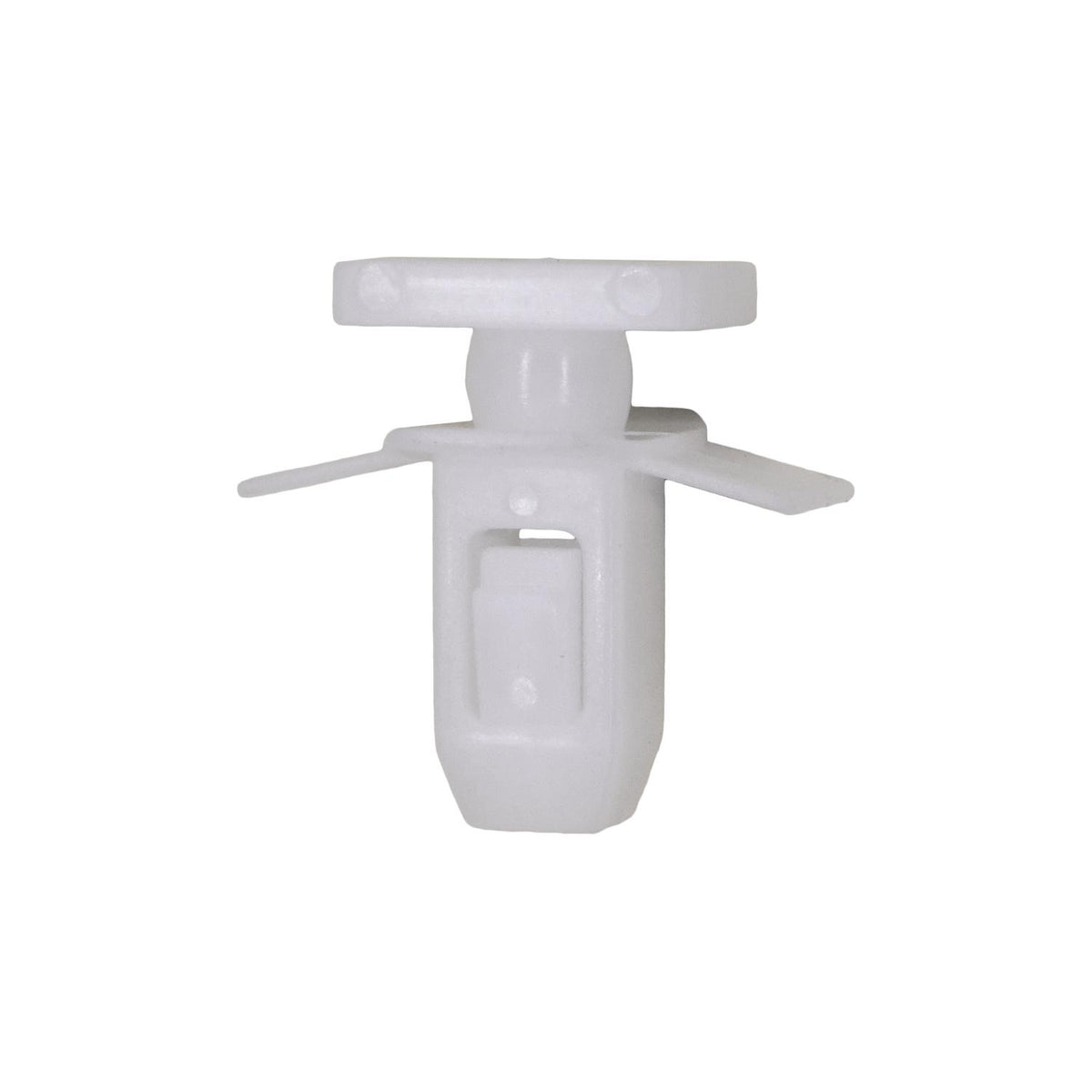 11mm White Nylon Molding Clip, 9mmx11mm Top Head Size