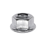 M10-1.50 Metric Spin Lock Nut with Serrations, Hex, Zinc