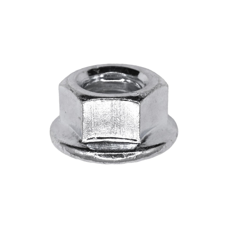 M10-1.50 Metric Spin Lock Nut with Serrations, Hex, Zinc