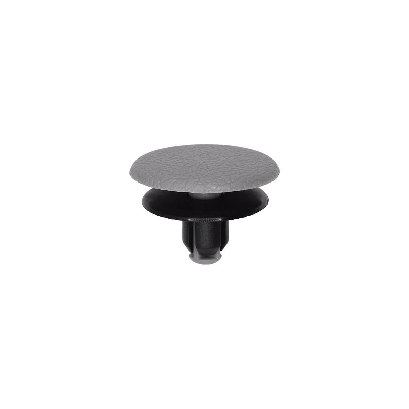 8mmx9mm Gray & Black Nylon Push-Type Retainer,, 21mm Head