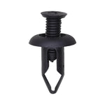 9mmx20mm Black Nylon Push-Type Retainer, Head Hole, 18mm Head