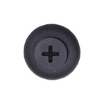 9mmx20mm Black Nylon Push-Type Retainer, Head Hole, 18mm Head