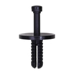 6.3mmx1mm Black Nylon Push-Type Retainer, Head Hole, 20mm Head