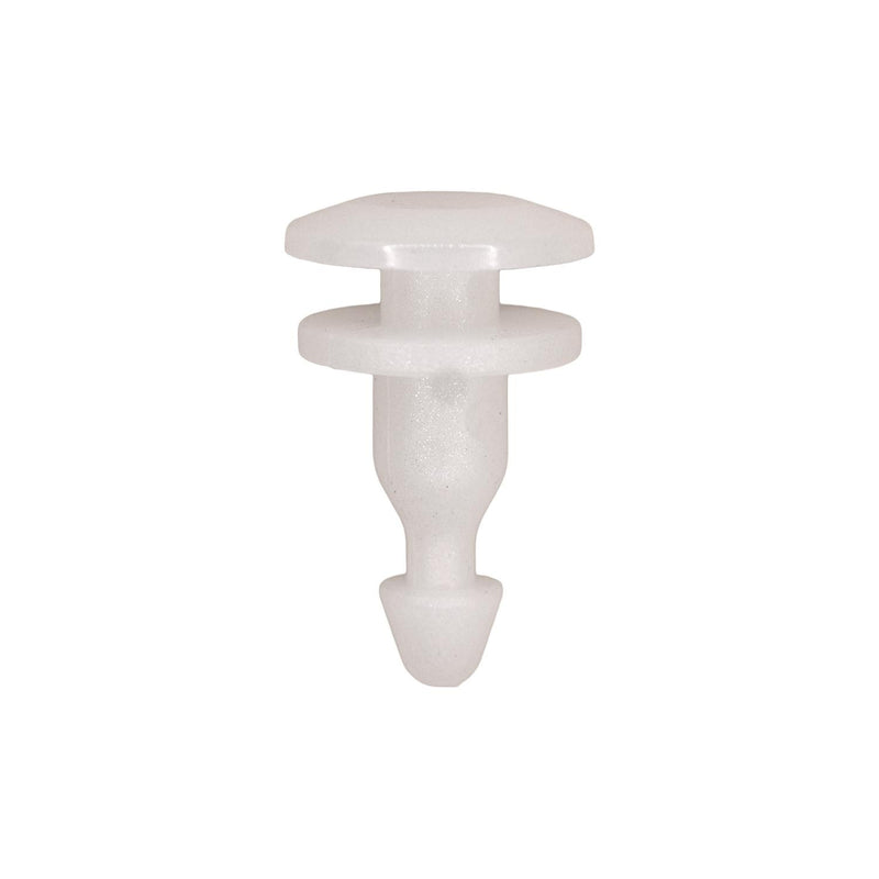 14mm White Nylon Molding Retainer, 12mm Head