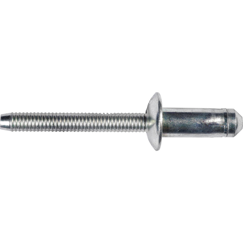 1/4" Specialty Rivet, All Steel, And Trivalent, .268" Grip, Zinc
