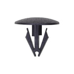 8mmx15mm Black Nylon Retaining Clip, Head Stem, Hole, 20mm Head