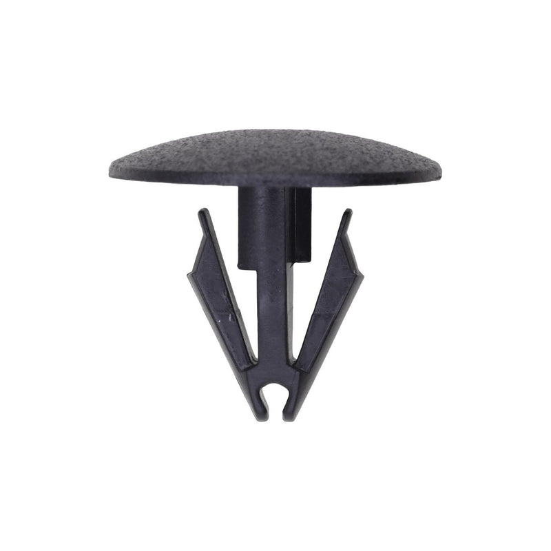 8mmx15mm Black Nylon Retaining Clip, Head Stem, Hole, 20mm Head