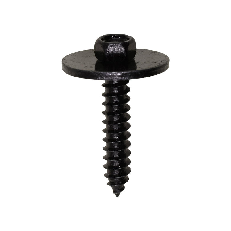 M4.2 - 1.41x22mm Hex Head SEMS Tapping Screw, 16mm Washer, Black