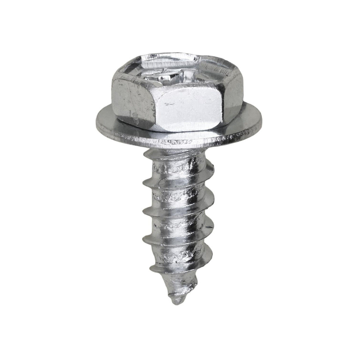 M6.3-2.5x18mm Phillips Hex Head SEMS Tapping Screw, 14mm Washer, Zinc