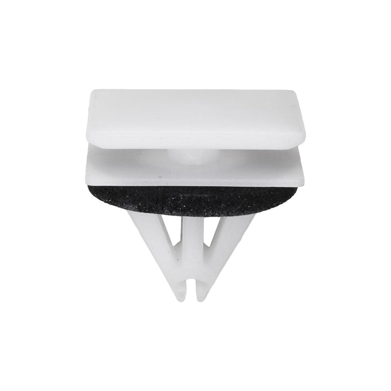 9mmx14mm White Nylon Molding Clip with Sealer, 12mmx20mm Top Head Size