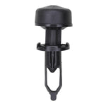 9mmx28mm Black Nylon Push-Type Retainer with Rubber, 18mm Head