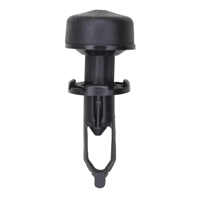 9mmx28mm Black Nylon Push-Type Retainer with Rubber, 18mm Head