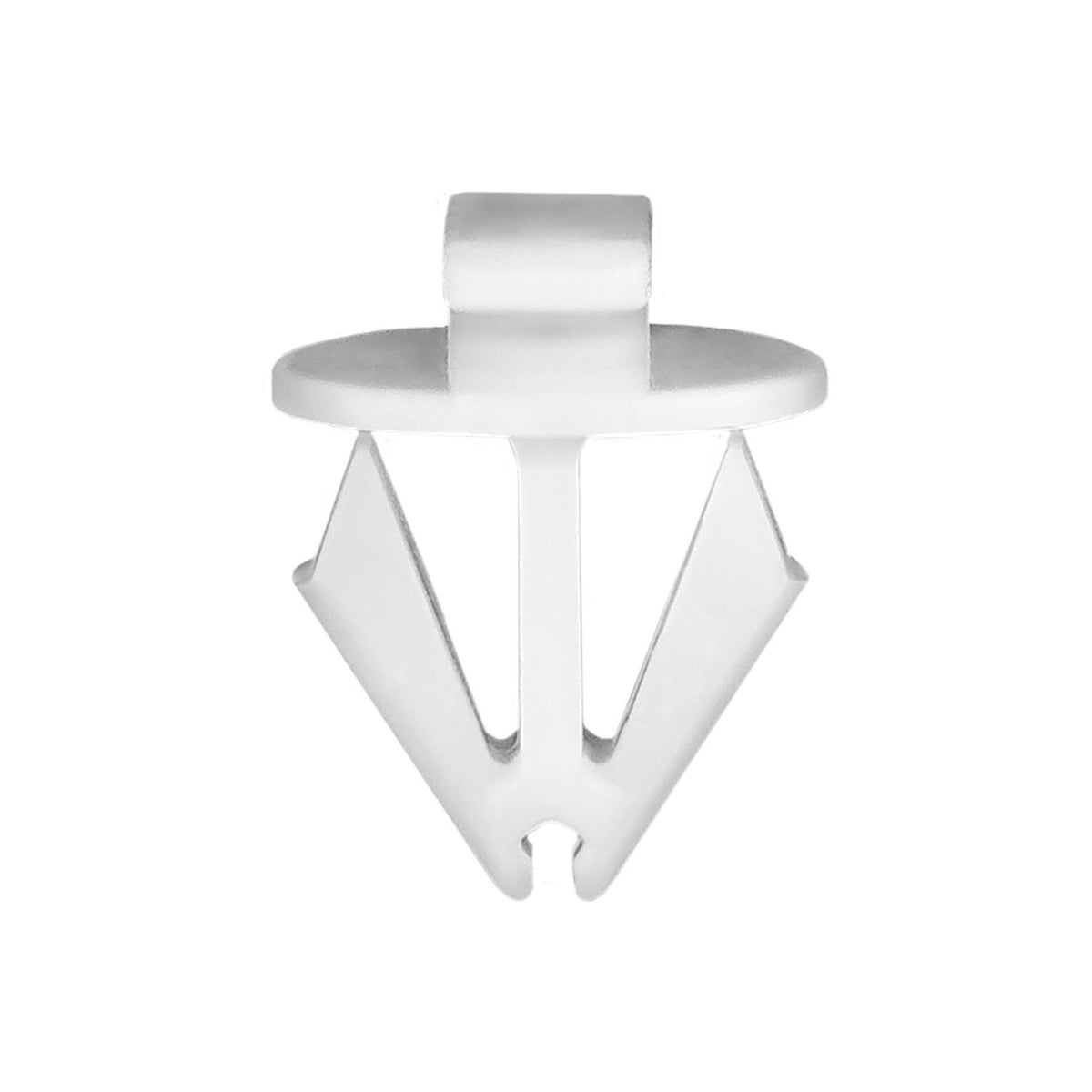 7mmx10mm White Nylon Molding Clip, 11mm Head