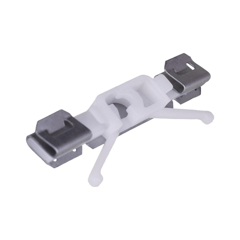 White Metal & Nylon Windshield Molding Clip, And, 60mm Overall Length