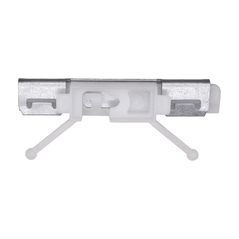White Metal & Nylon Windshield Molding Clip, And, 49mm Overall Length