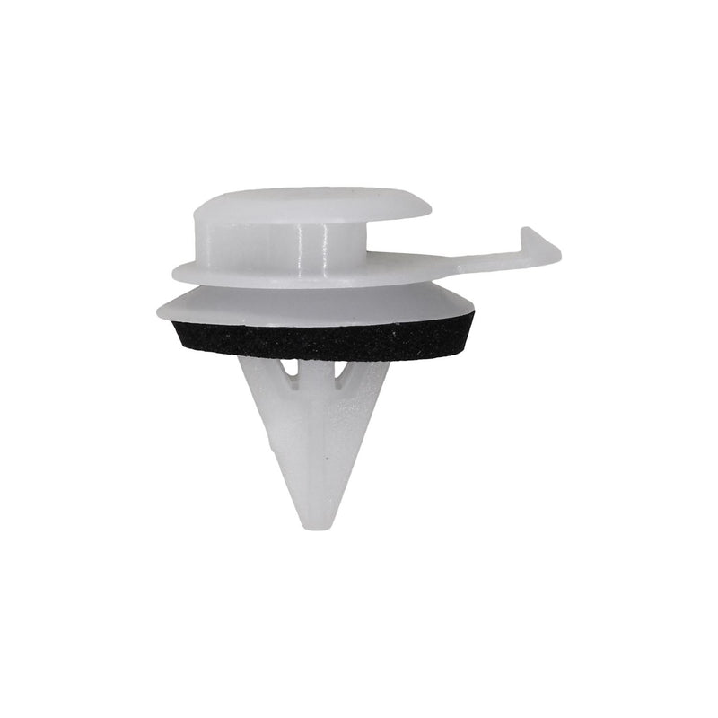 13mm White Nylon Retainer with Sealer Molding Seal, 17mm Head