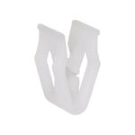 White Nylon Molding Clip, 8mm Width Ear To Ear