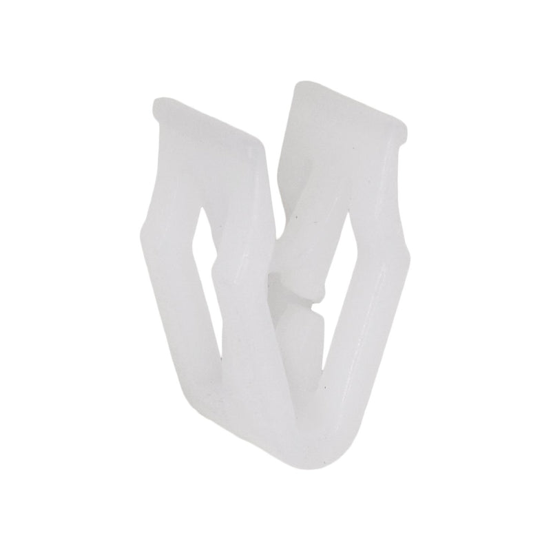 White Nylon Molding Clip, 8mm Width Ear To Ear