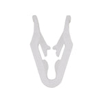 White Nylon Molding Clip, 8mm Width Ear To Ear