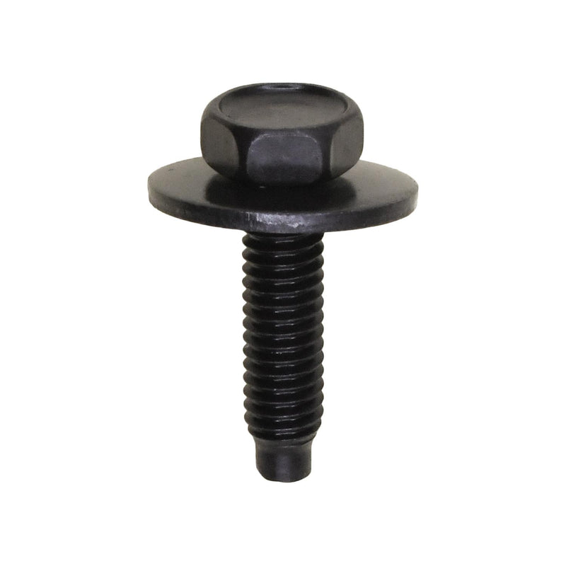 M4-.7x16mm Hex Head SEMS Body Bolt with a Dog Point, 13mm Washer, Black Phosphate