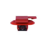 Nylon Molding Clip with Metal Reinforcement, Red