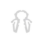 6mm White Nylon Routing Clip Cable Clip