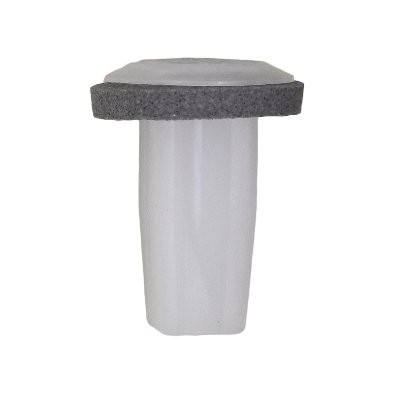 2.9mm White Nylon Screw Grommet with Sealer, 7mmx7mm Square Square Hole, 12mm Head