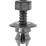 8mmx10mm Black Nylon VwithAudi Push-Type Retainer, 15mm Head